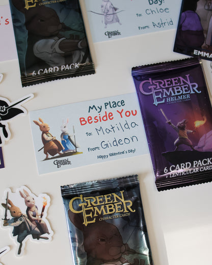 Green Ember Valentines - Printable Download