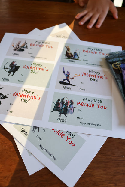 Green Ember Valentines - Printable Download