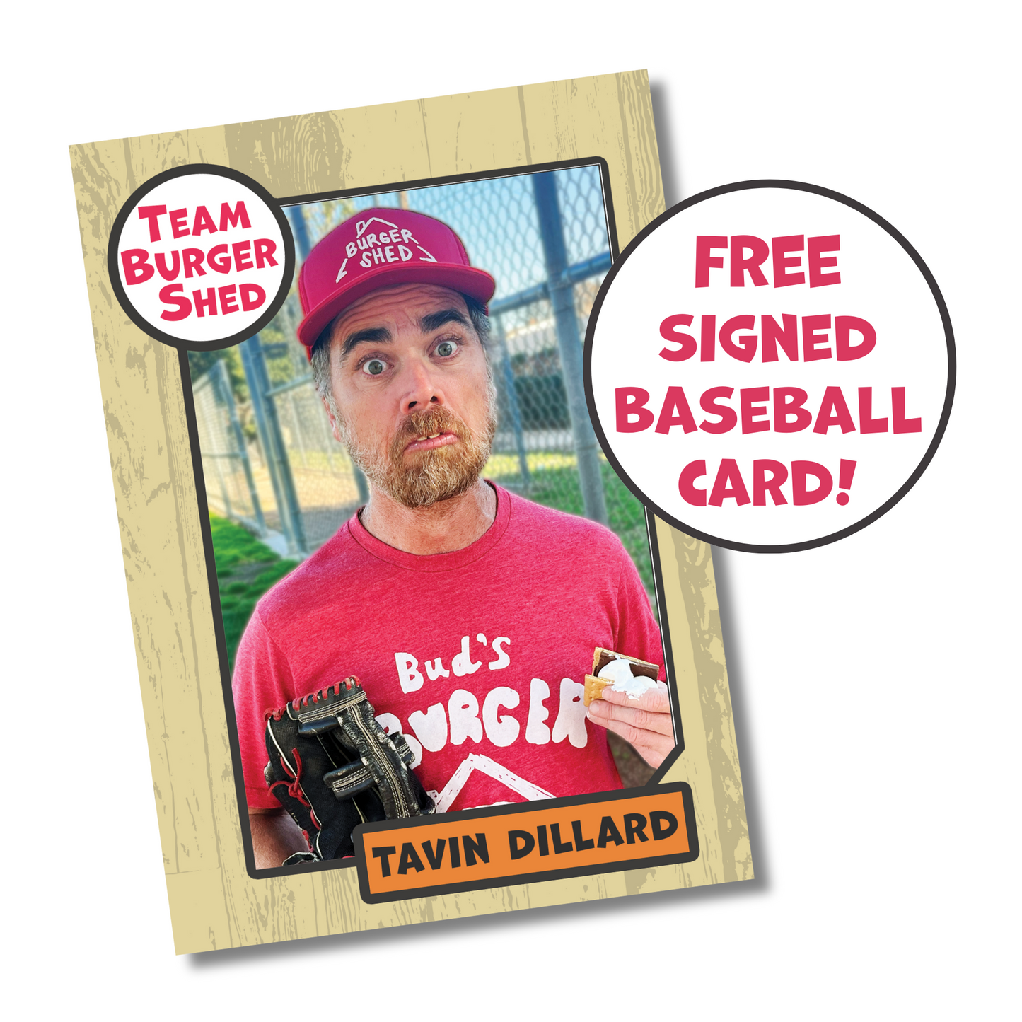 Team Burger Shed (Hardcover) with Special Edition Signed Baseball Card